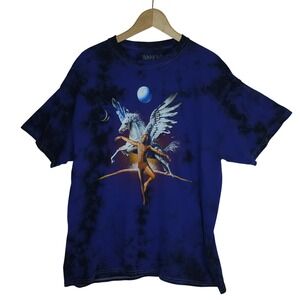 Trippie Redd Pegasus T-Shirt Men's XL Blue Tie Dye Rap Hip Hop Merch Graphic Tee